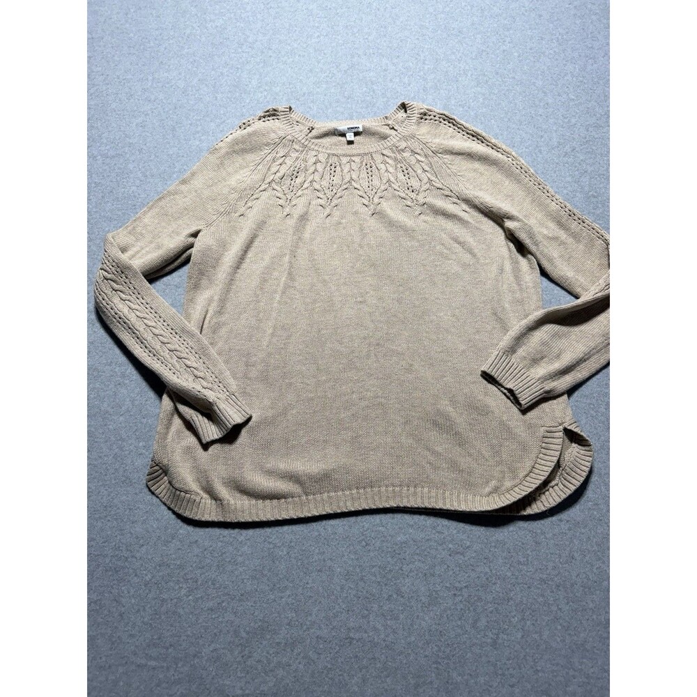 Sonoma Women’s Long Sleeve Oversized Knitted Sweater Beige Size XL